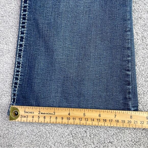 Wallflower Feisty Curvy Jeans Women's 11 Blue Bootcut Low Rise Dark Wash Stretch - Picture 9 of 10